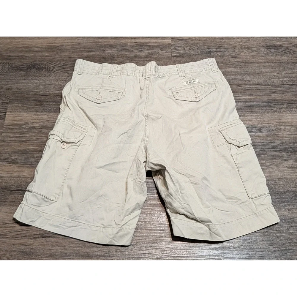 Polo Ralph Lauren Classic Chino Cargo Shorts Mens 40 Khaki Beige Cotton Twill